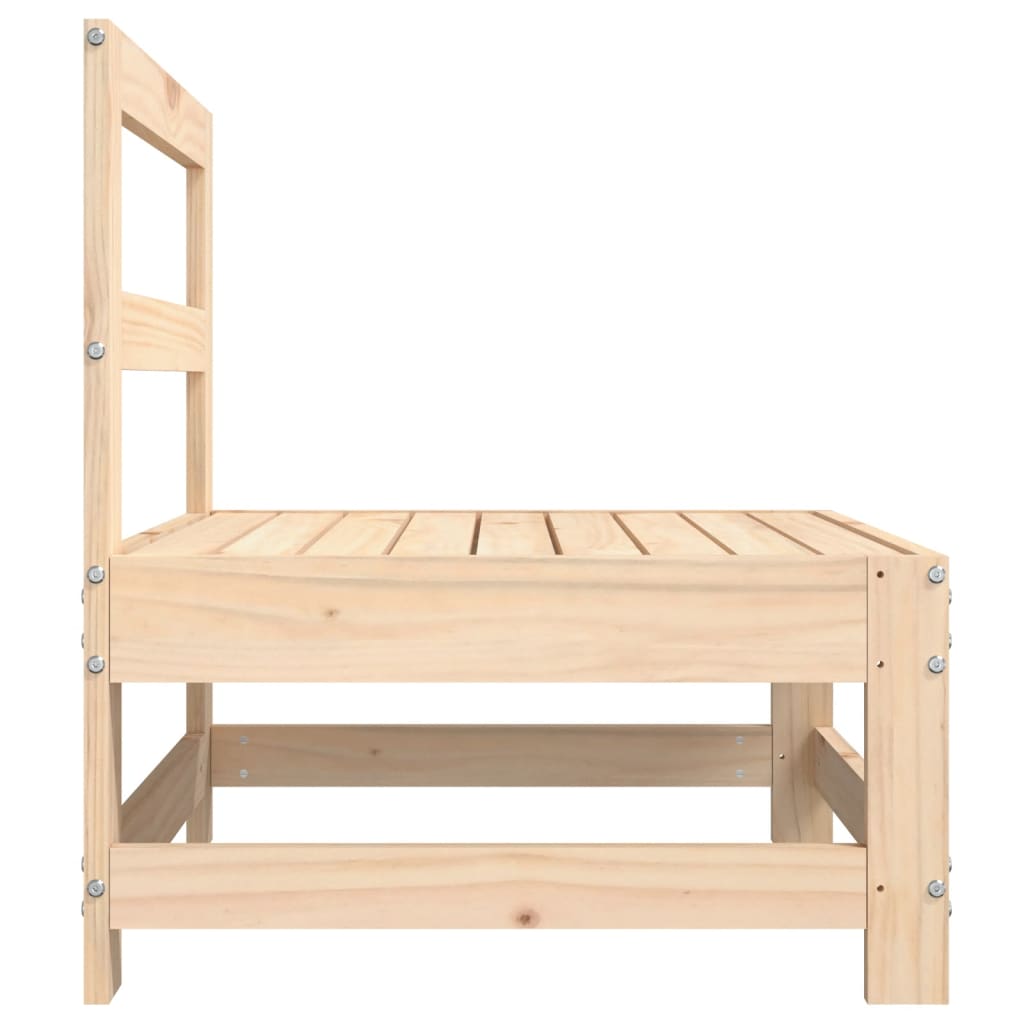 Divani Centrali da Giardino 2 pz in Legno Massello di Pino