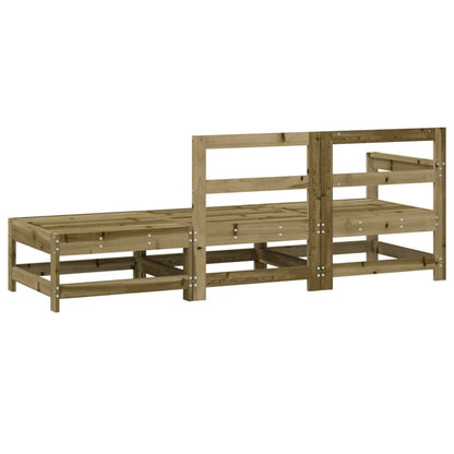 Set Salotto da Giardino 3 pz in Legno Impregnato di Pino