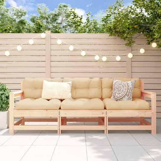 Set Salotto da Giardino 3 pz in Legno Massello di Pino | homemem39