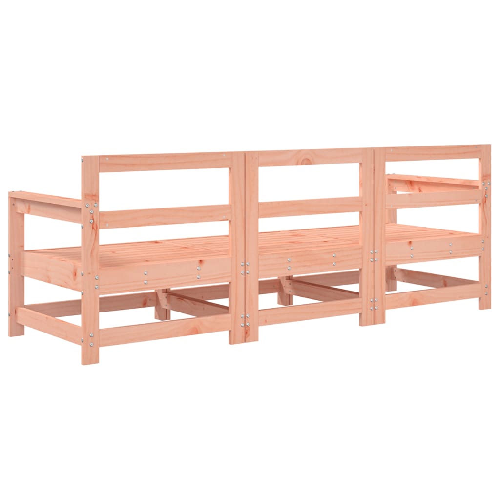 Set Salotto da Giardino 3 pz in Legno Massello di Douglas