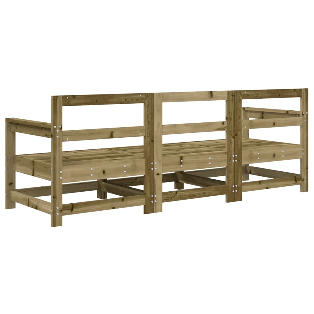 Set Salotto da Giardino 3 pz in Legno Impregnato di Pino - homemem39