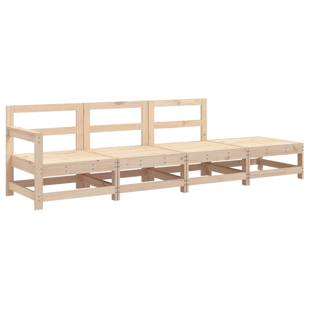 Set Salotto da Giardino 4 pz in Legno Massello di Pino - homemem39