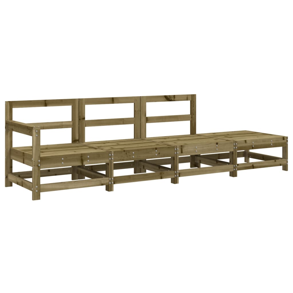 Set Salotto da Giardino 4 pz in Legno Impregnato di Pino - homemem39