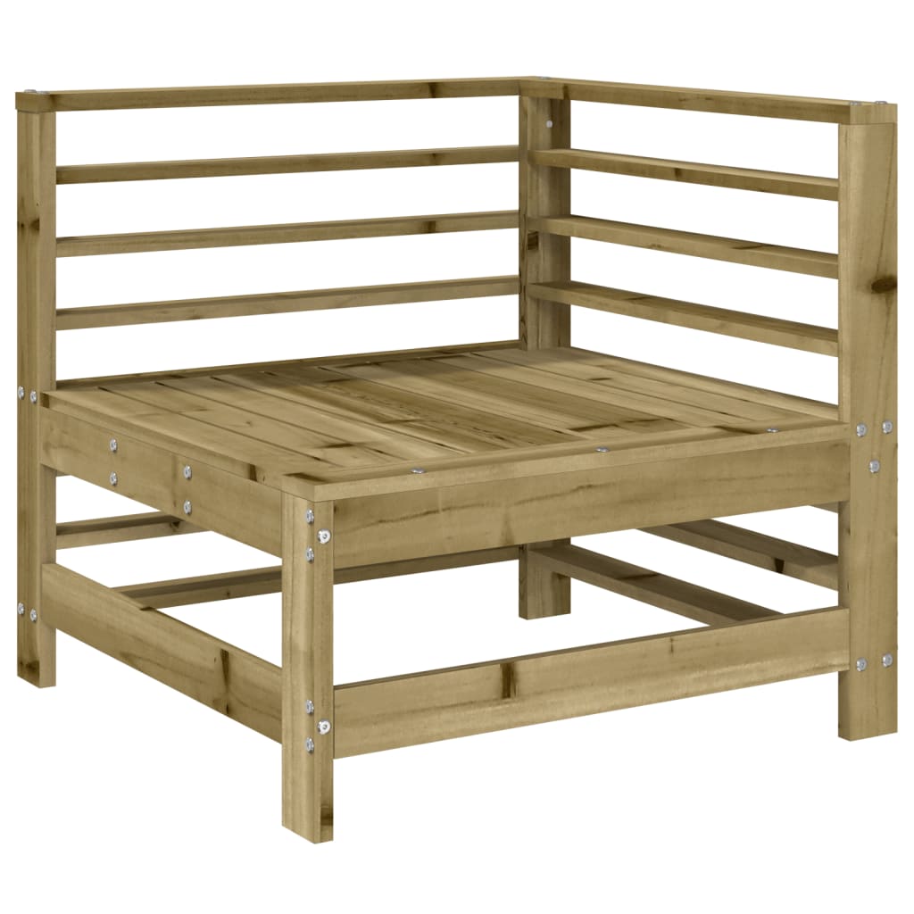 Divano Angolare da Giardino in Legno di Pino Impregnato | homemem39