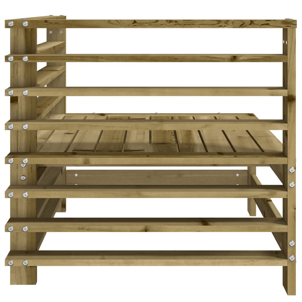 Divano Angolare da Giardino in Legno di Pino Impregnato | homemem39