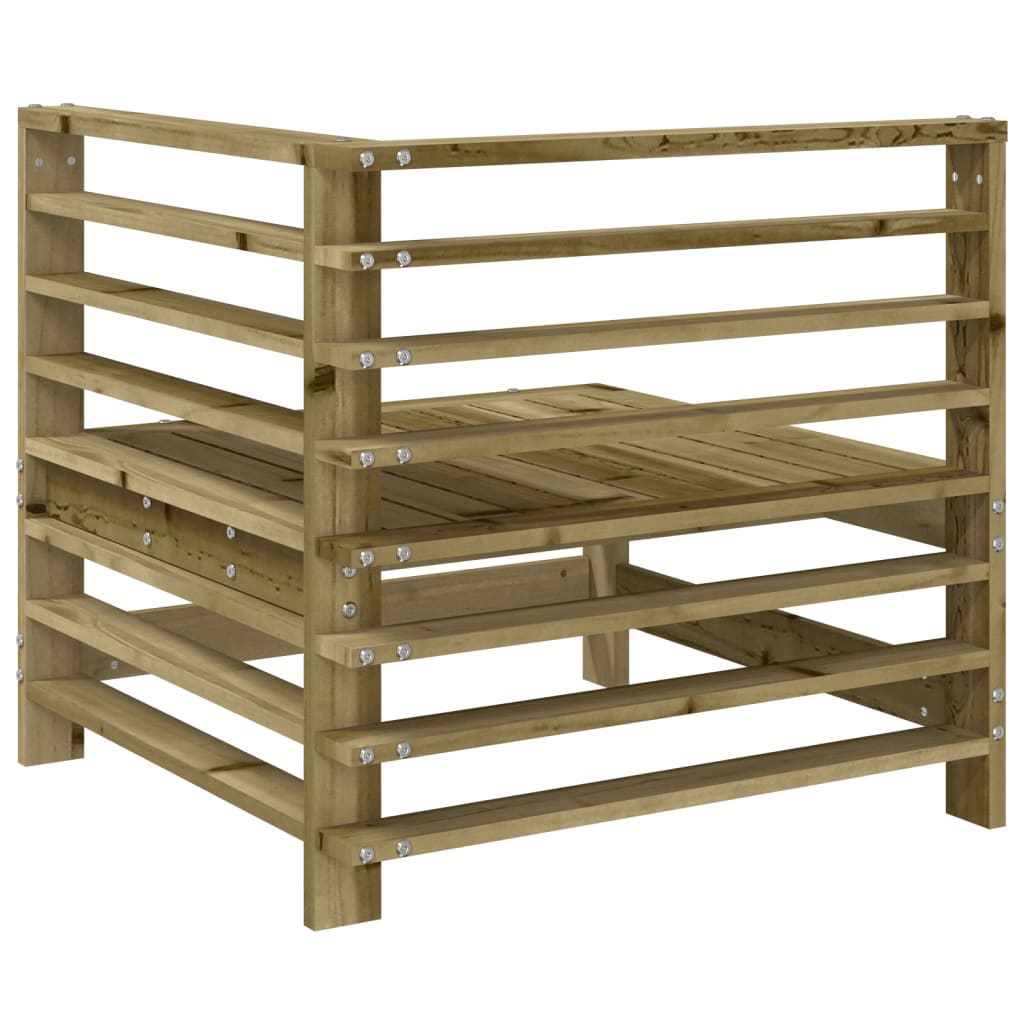 Divano Angolare da Giardino in Legno di Pino Impregnato | homemem39