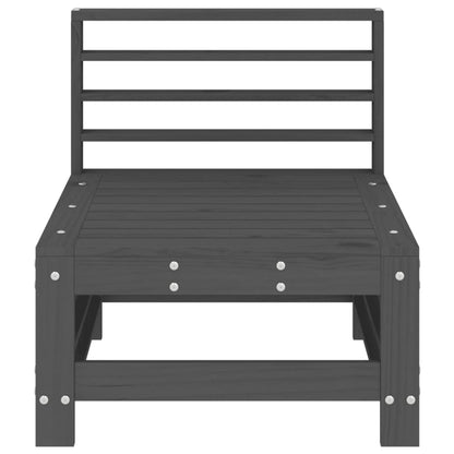 Divano Centrale da Giardino Grigio in Legno Massello di Pino | homemem39