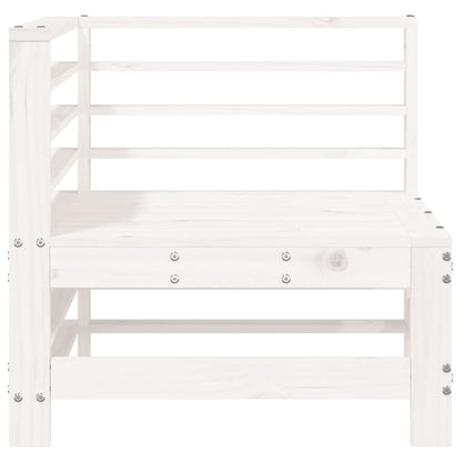 Divani Angolari da Giardino 2 pz Bianchi Legno Massello di Pino | homemem39