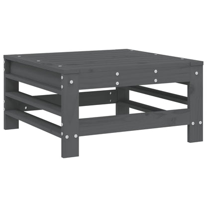 Set Salotto da Giardino 3 pz Grigio in Legno Massello di Pino - homemem39