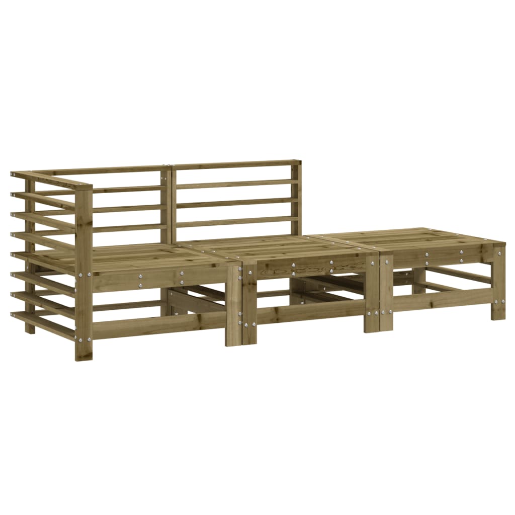 Set Salotto da Giardino 3 pz in Legno Impregnato di Pino - homemem39