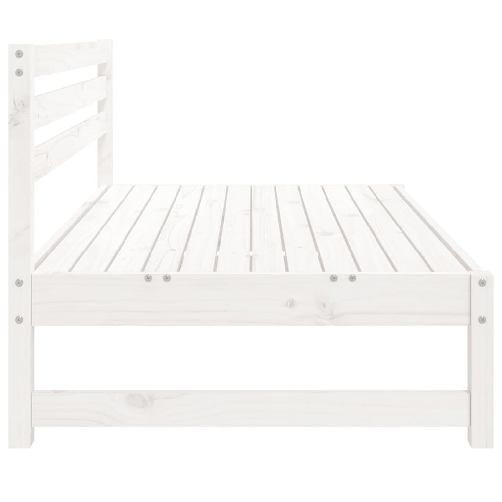 Divano Centrale Giardino Bianco 120x80cm Legno Massello Pino | homemem39