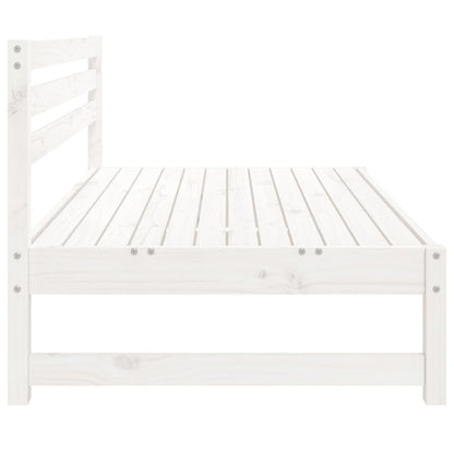 Divano Centrale Giardino Bianco 120x80cm Legno Massello Pino | homemem39