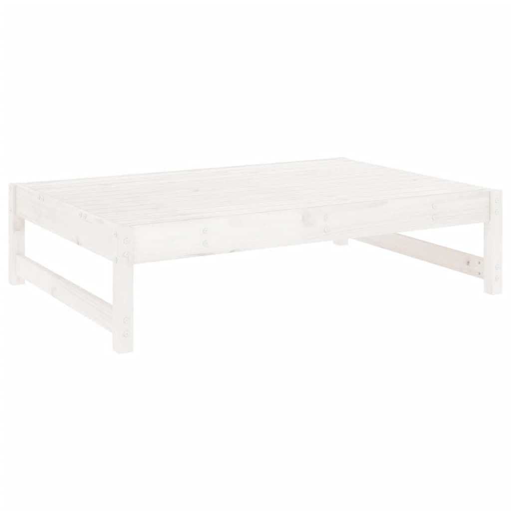 Poggiapiedi da Giardino 120x80 cm Legno Massello di Pino Bianco - homemem39