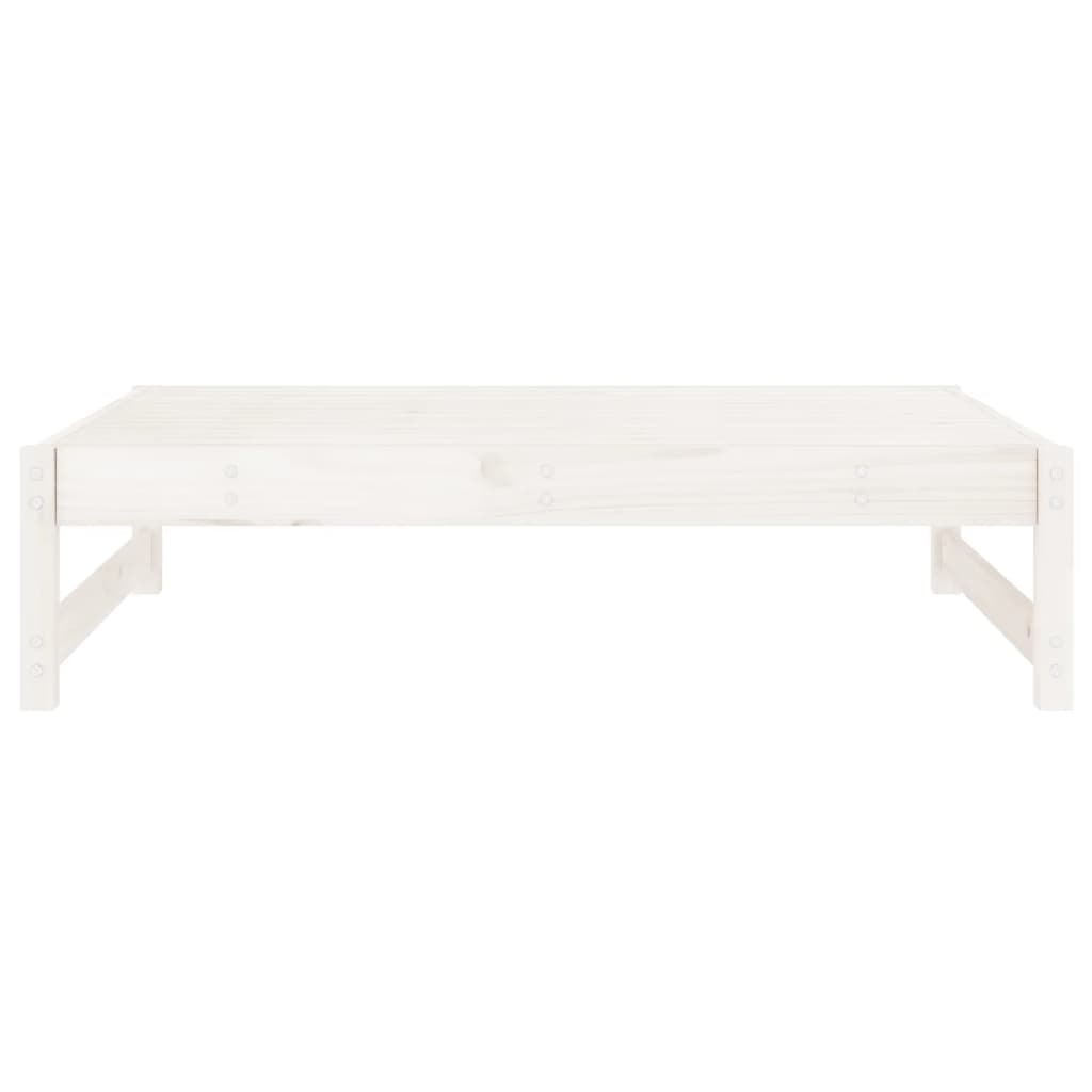 Poggiapiedi da Giardino 120x80 cm Legno Massello di Pino Bianco | homemem39