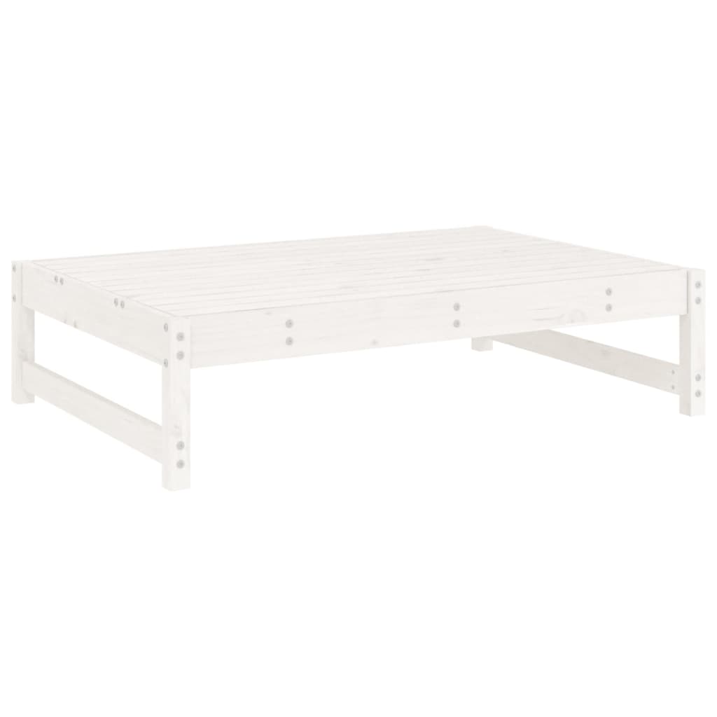 Poggiapiedi da Giardino 120x80 cm Legno Massello di Pino Bianco - homemem39