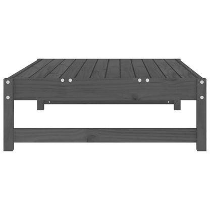Poggiapiedi da Giardino 120x80 cm Legno Massello di Pino Grigio