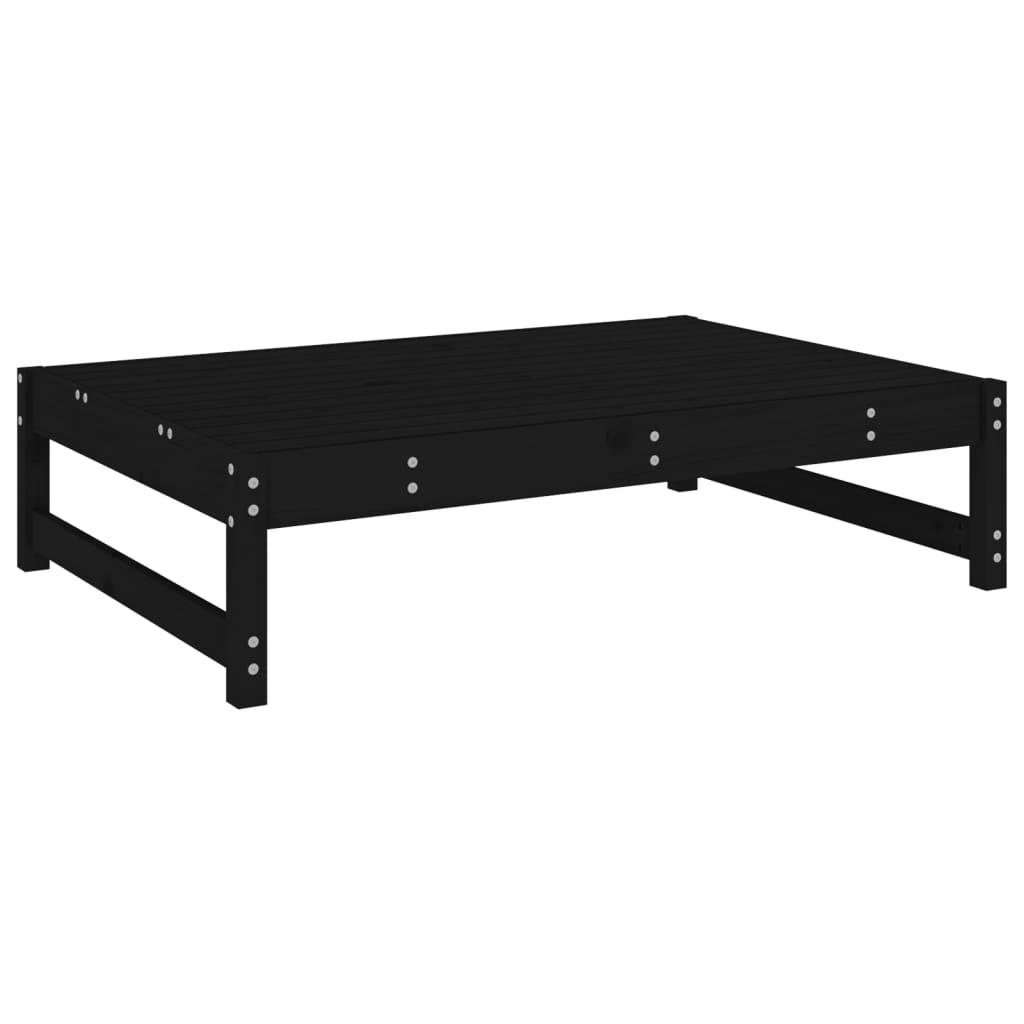 Poggiapiedi da Giardino 120x80 cm Legno Massello di Pino Nero - homemem39