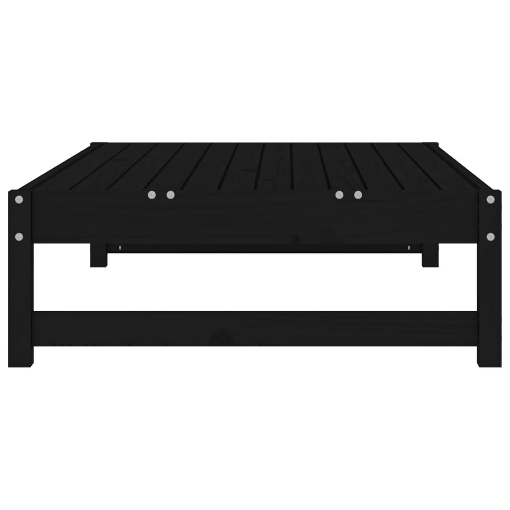 Poggiapiedi da Giardino 120x80 cm Legno Massello di Pino Nero - homemem39