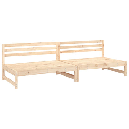 Divani Centrali da Giardino 2pz 120x80cm Legno Massello di Pino