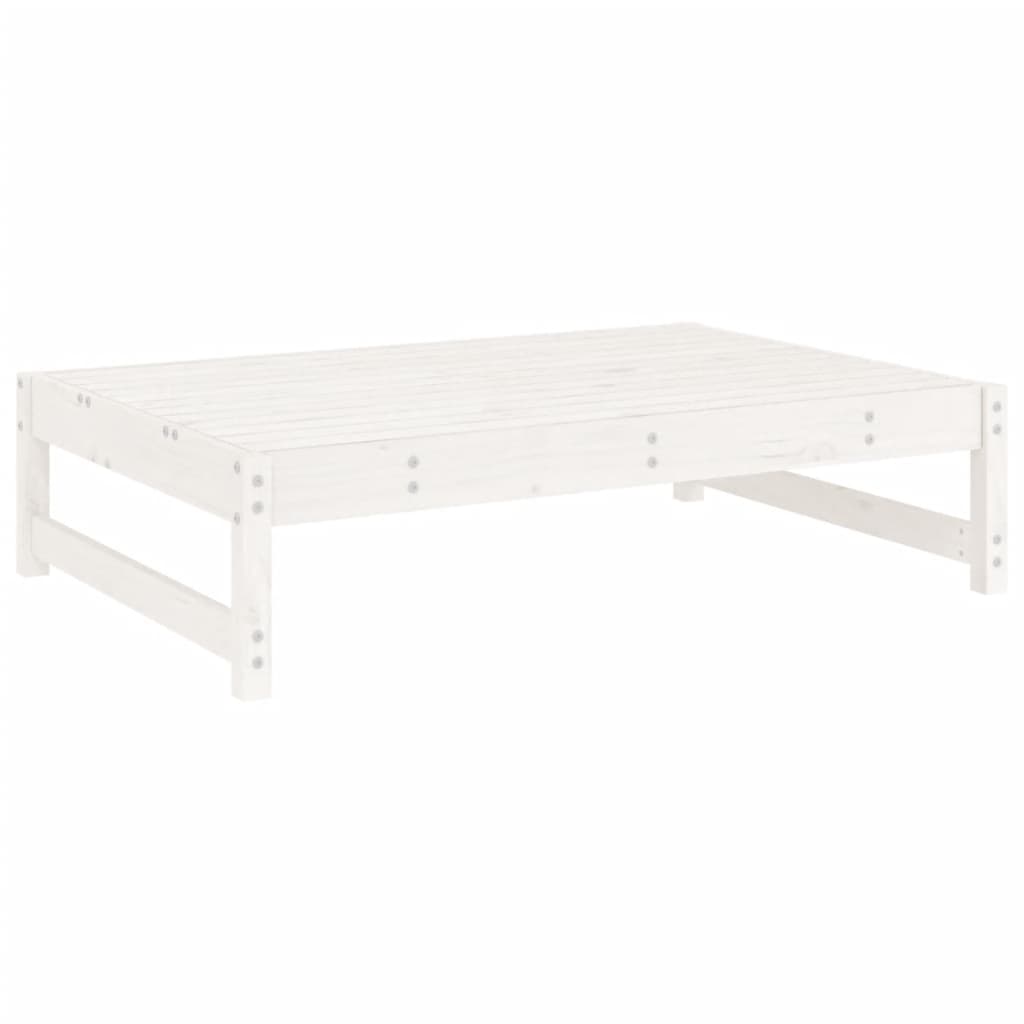 Set Salotto da Giardino 2 pz Bianco in Legno Massello di Pino - homemem39
