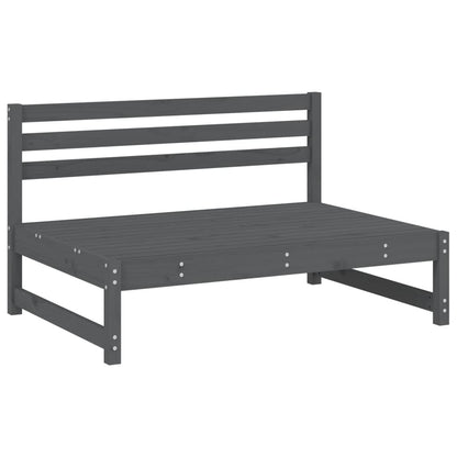 Set Salotto da Giardino 2 pz Grigio in Legno Massello di Pino | homemem39