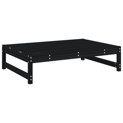 Set Salotto da Giardino 2 pz Nero in Legno Massello di Pino - homemem39
