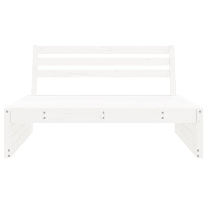 Divano Centrale Giardino Bianco 120x80cm Legno Massello Pino - homemem39