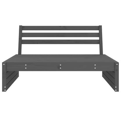 Divano Centrale Giardino Grigio 120x80cm Legno Massello Pino - homemem39