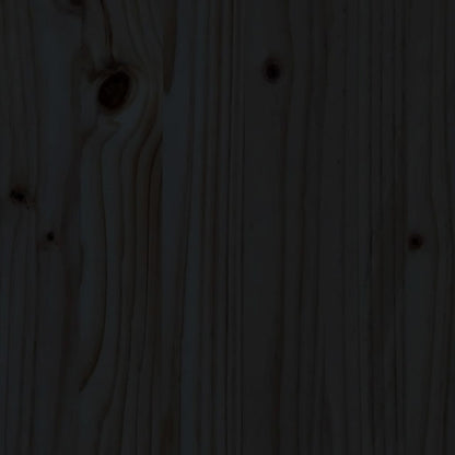 Divano Centrale Giardino Nero 120x80cm Legno Massello Pino - homemem39