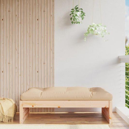 Poggiapiedi da Giardino 120x80 cm in Legno Massello di Pino | homemem39