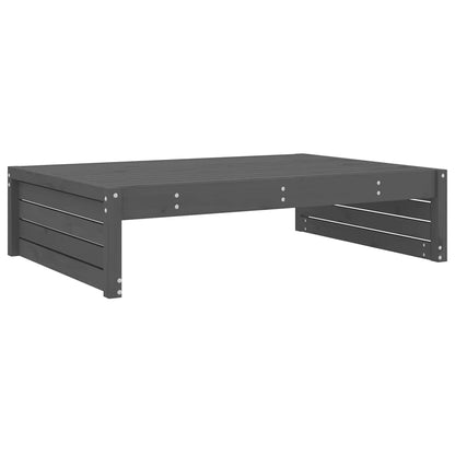 Poggiapiedi da Giardino 120x80 cm Legno Massello di Pino Grigio | homemem39