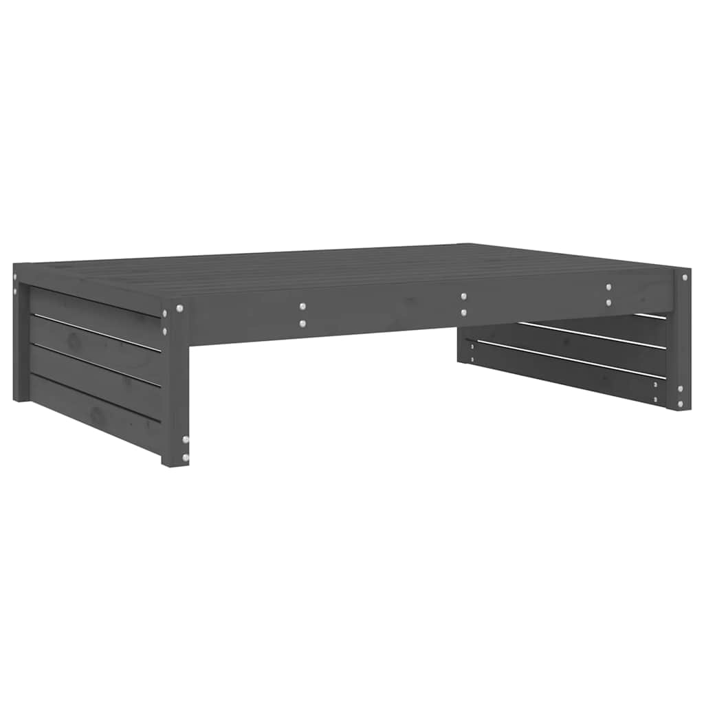 Poggiapiedi da Giardino 120x80 cm Legno Massello di Pino Grigio | homemem39