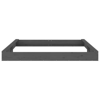 Sabbiera con Sedute Grigia Quadrata in Legno Massello di Pino - homemem39