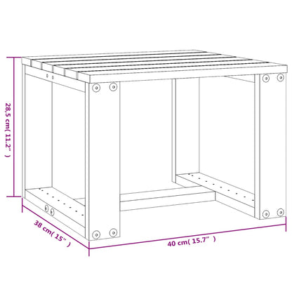 Tavolino da Giardino Ambra 40x38x28,5 cm Legno Massello Pino - homemem39