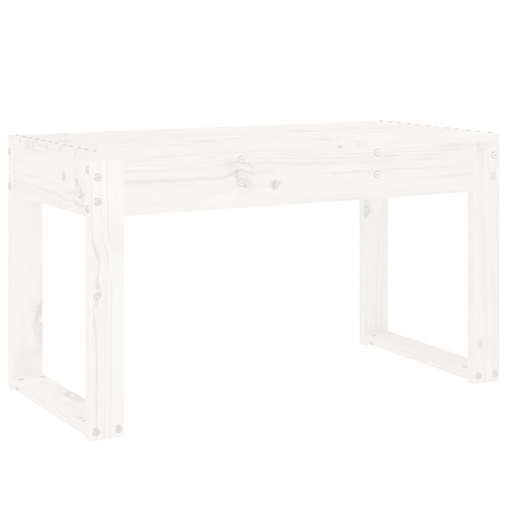 Panca da Giardino Bianca 80x38x45 cm Legno Massello di Pino - homemem39