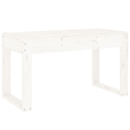 Panca da Giardino Bianca 80x38x45 cm Legno Massello di Pino - homemem39