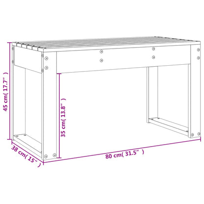 Panca da Giardino Ambra 80x38x45 cm Legno Massello di Pino - homemem39