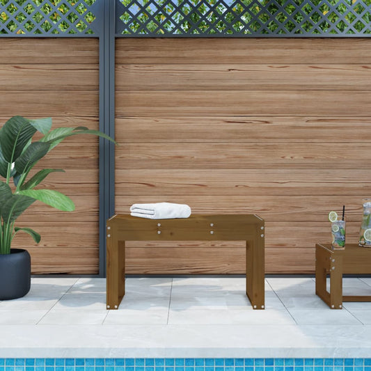 Panca da Giardino Ambra 80x38x45 cm Legno Massello di Pino - homemem39