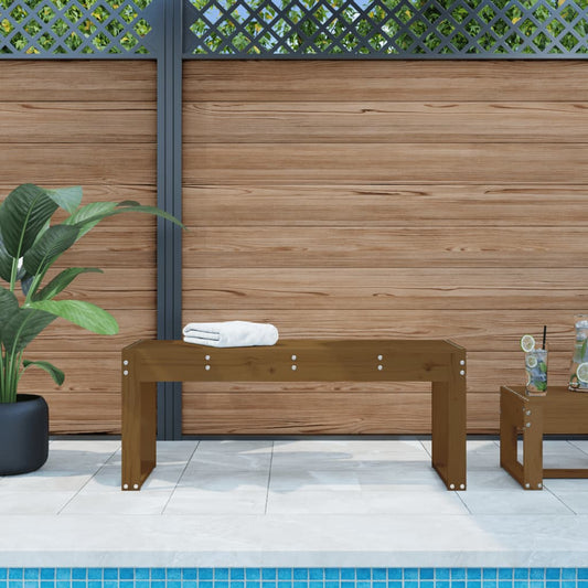 Panca da Giardino Ambra 110x38x45 cm Legno Massello di Pino - homemem39