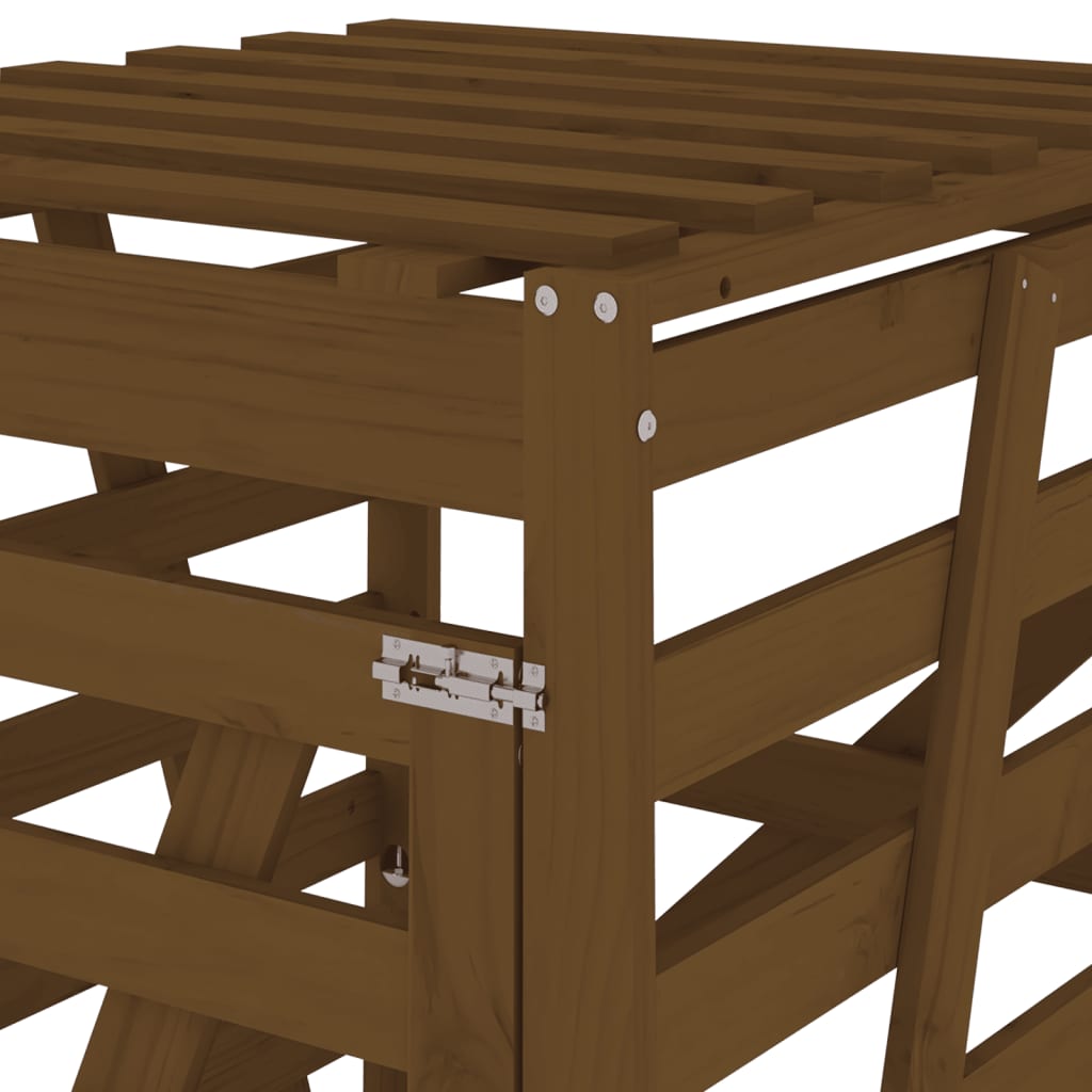 Copribidone Ambra 84x90x128,5 cm in Legno Massello di Pino - homemem39