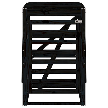 Copribidone Nero 84x90x128,5 cm in Legno Massello di Pino - homemem39