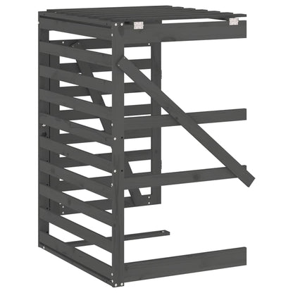 Estensione Copribidone Grigio in Legno Massello di Pino - homemem39