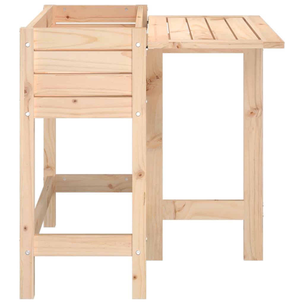 Fioriera da Giardino con Piano Pieghevole Legno Massello Pino - homemem39
