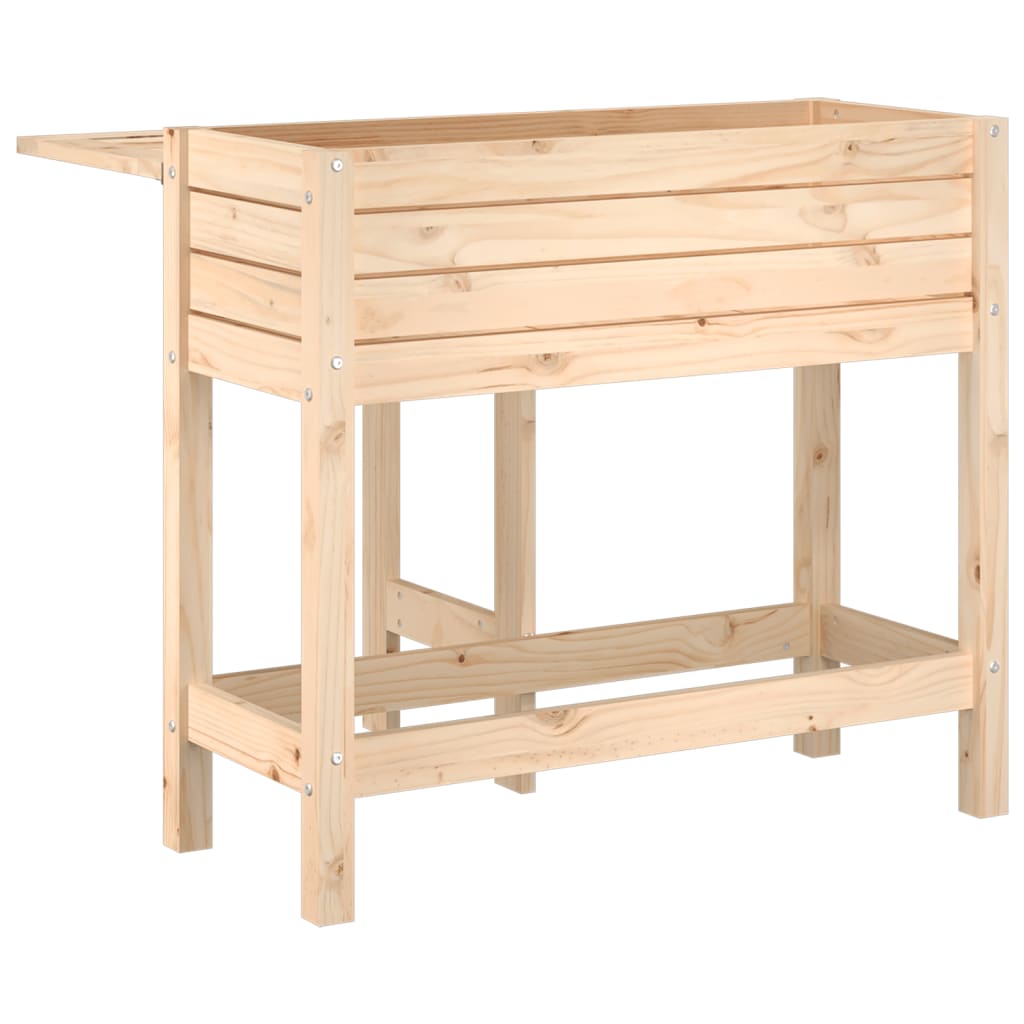 Fioriera da Giardino con Piano Pieghevole Legno Massello Pino - homemem39