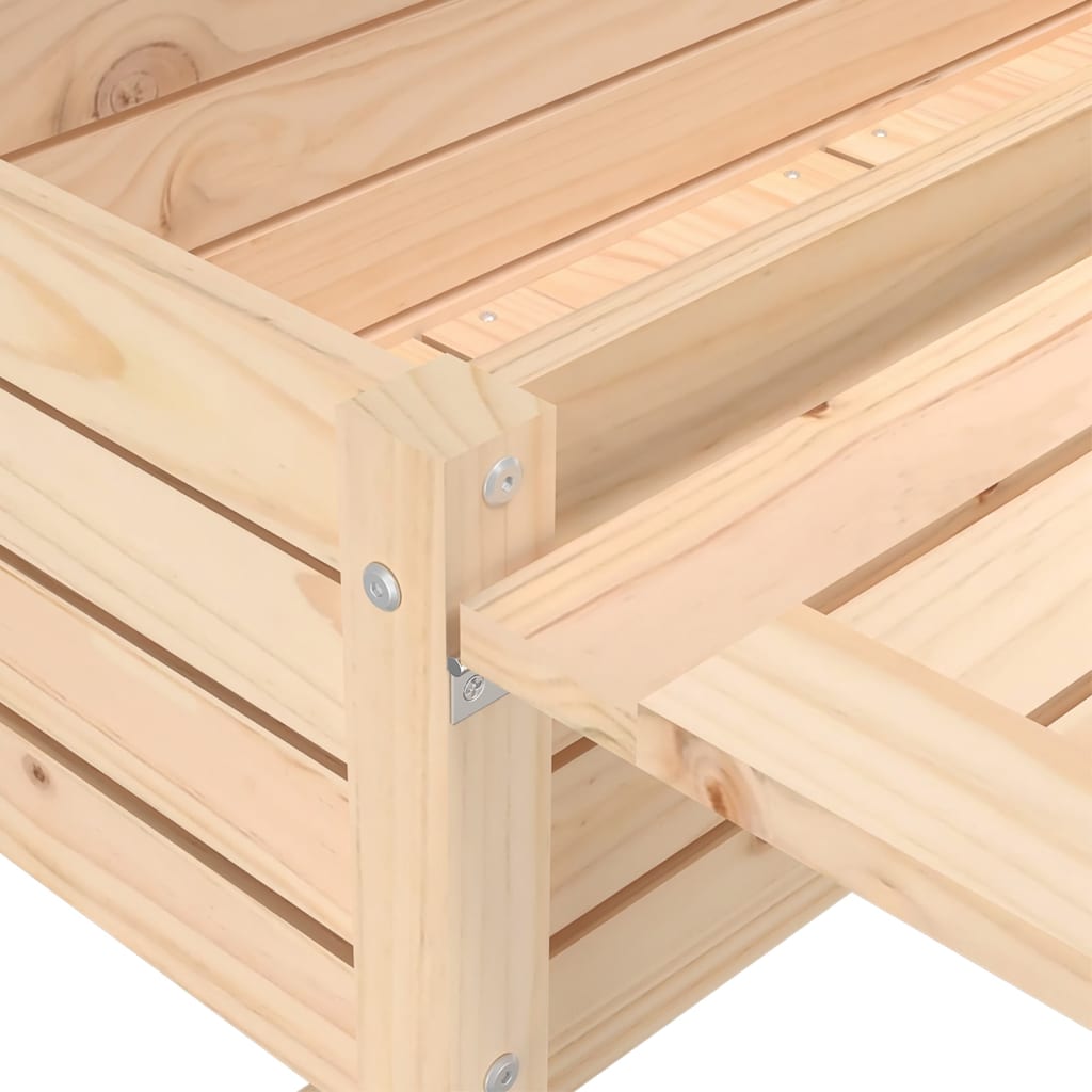 Fioriera da Giardino con Piano Pieghevole Legno Massello Pino - homemem39