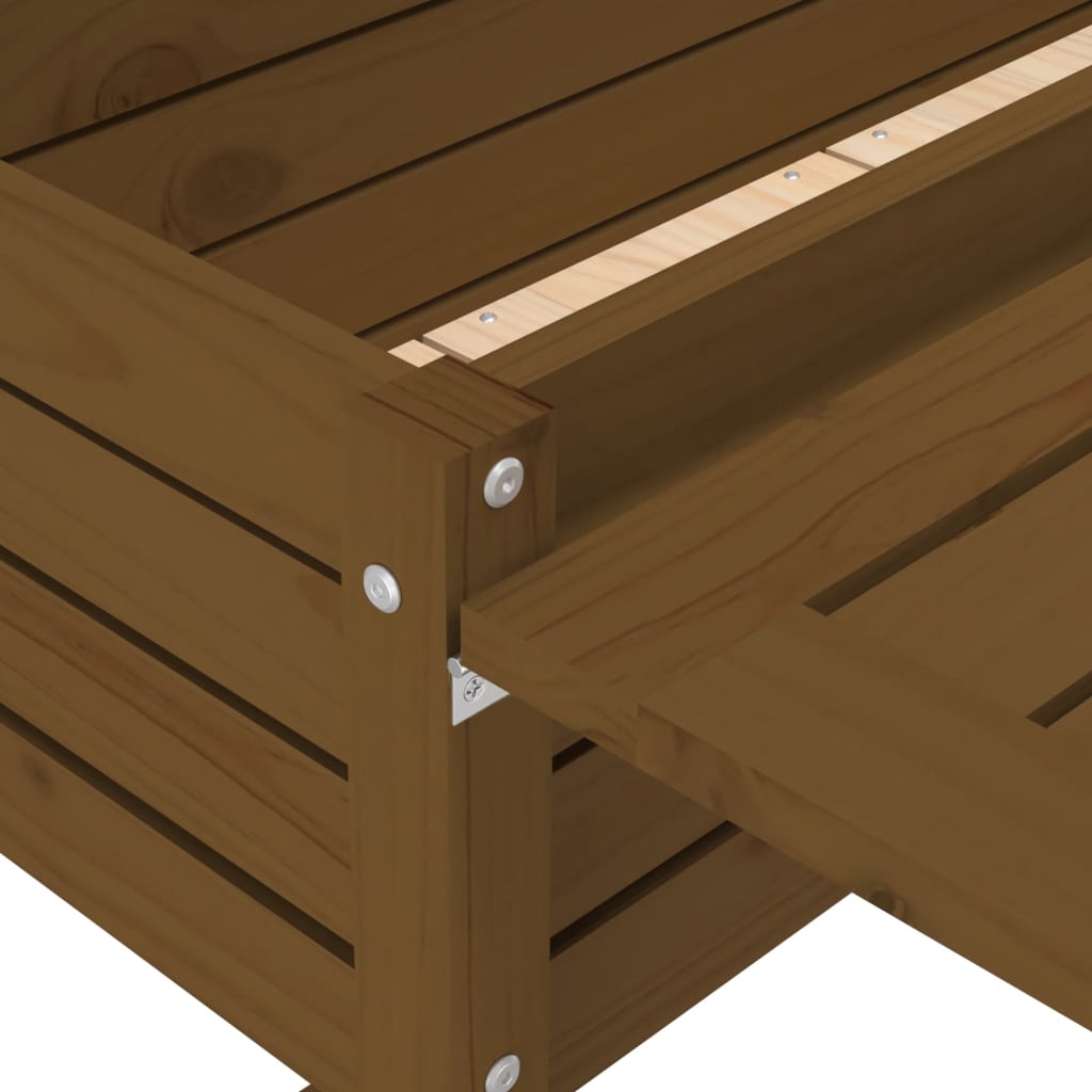 Fioriera da Giardino Piano Pieghevole Ambra Legno Massello Pino