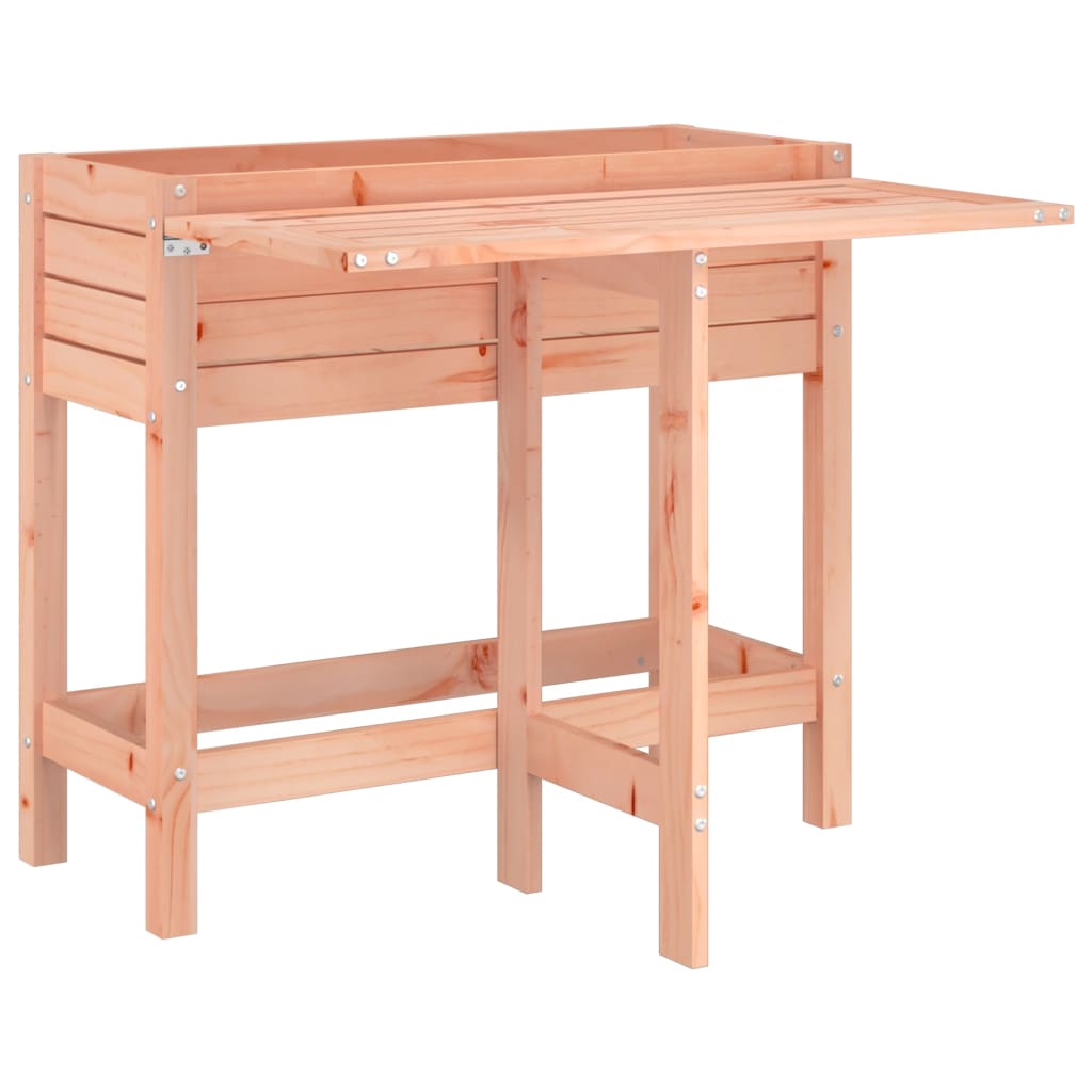 Fioriera Giardino con Piano Pieghevole Legno Massello Douglas - homemem39