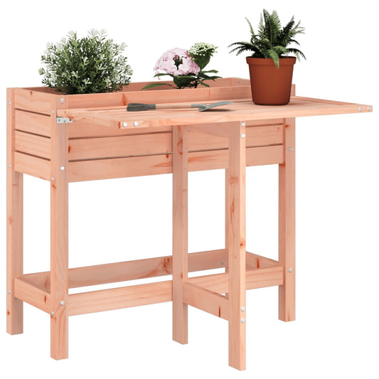 Fioriera Giardino con Piano Pieghevole Legno Massello Douglas - homemem39