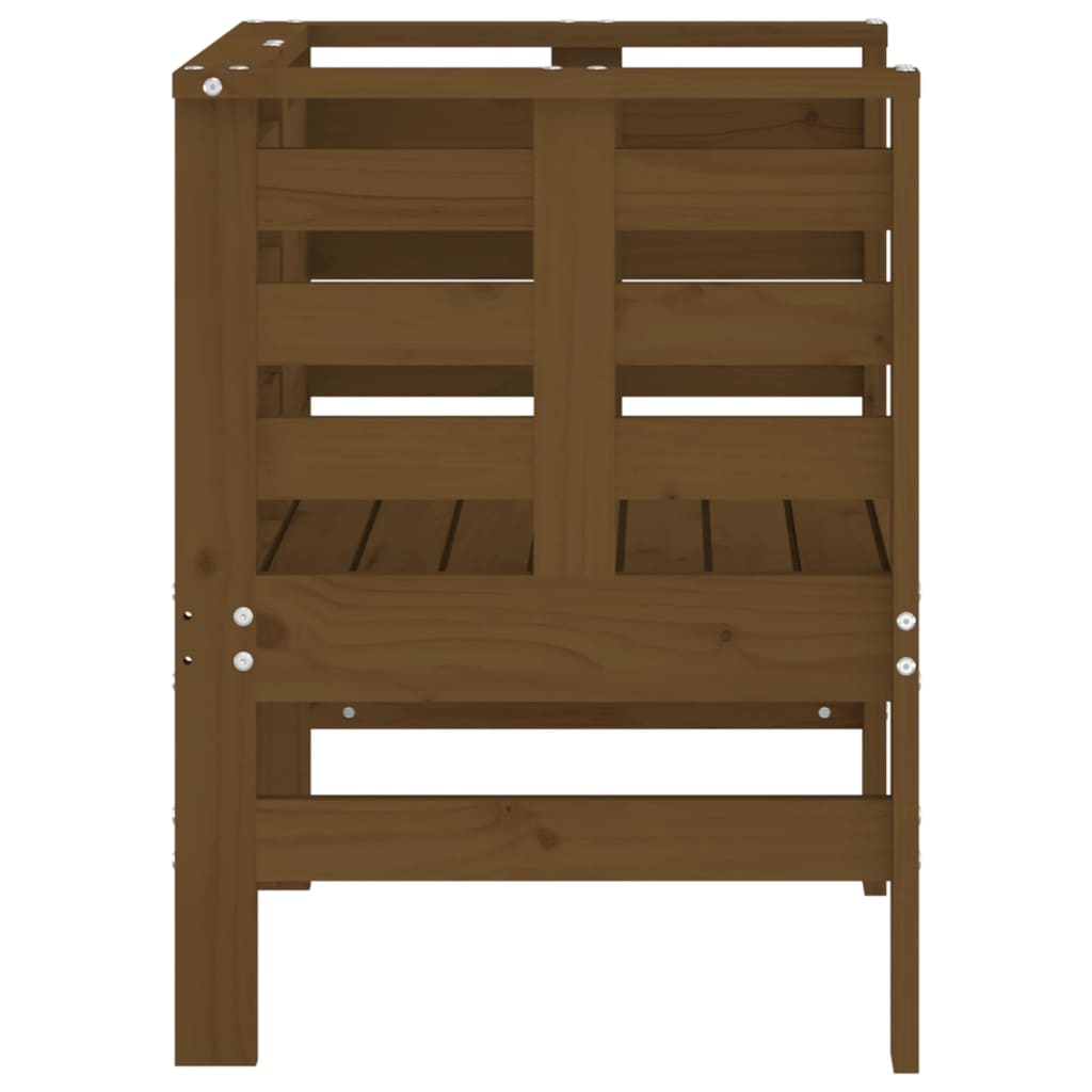 Sedie da Giardino 2pz Ambra 61,5x53x71cm Legno Massello di Pino - homemem39