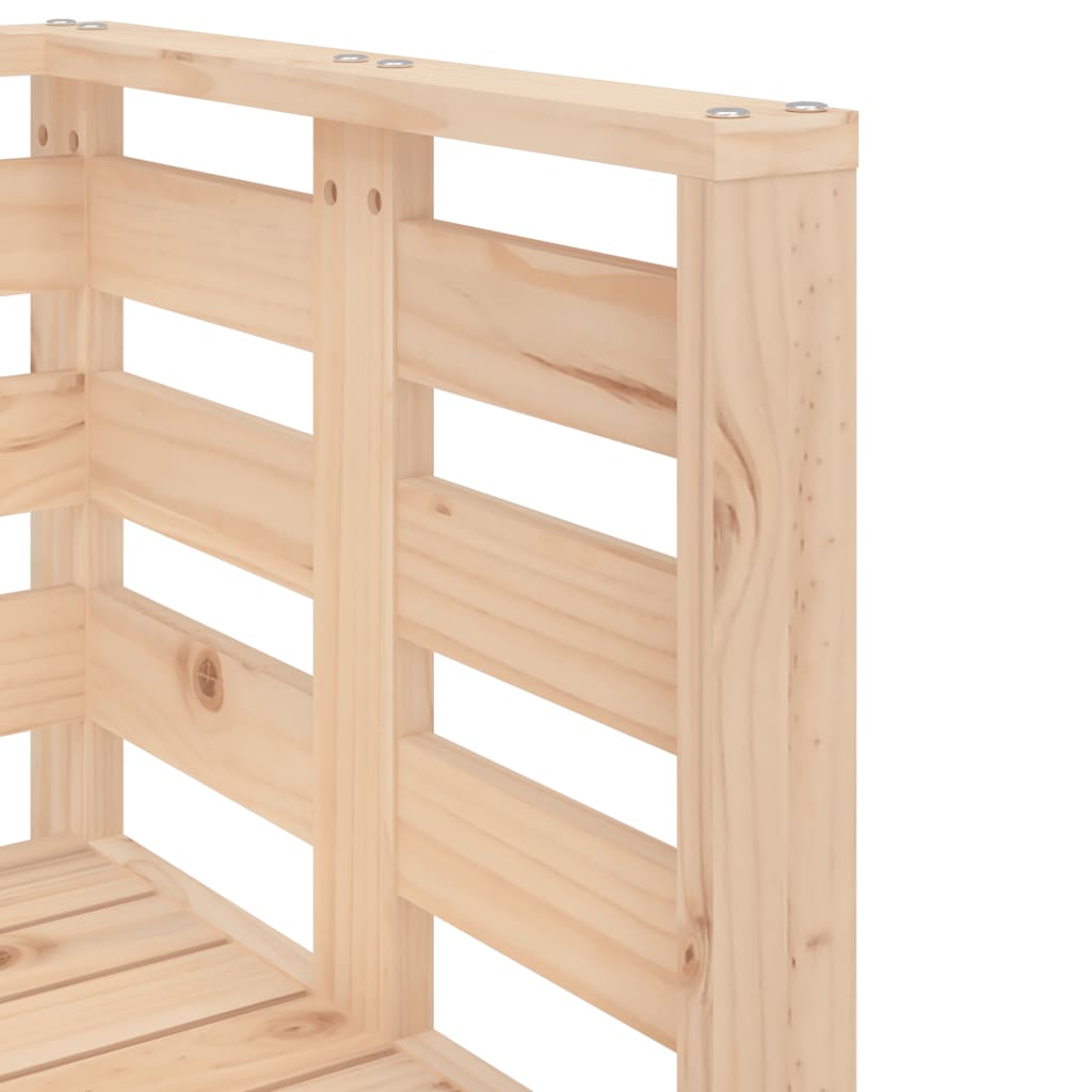 Set Salotto da Giardino 3 pz in Legno Massello di Pino | homemem39